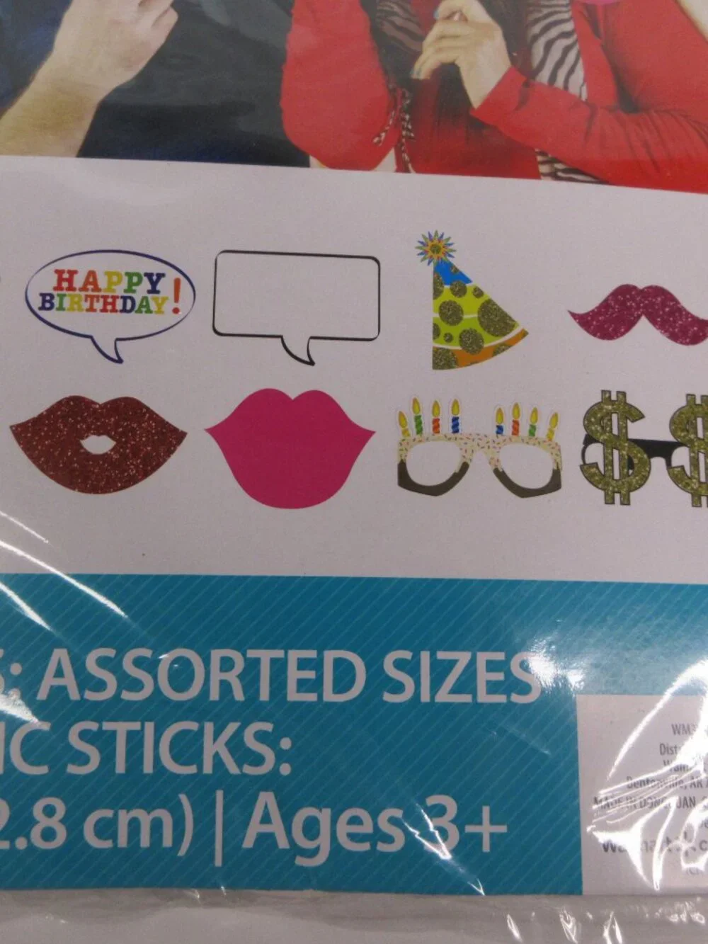 Celebrate Happy Birthday Photo Booth Props 12 Assorted Props Age 3+